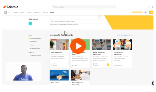 Create personalised training at scale with Seismic Learning (formerly Lessonly)