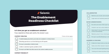 The Enablement Readiness Checklist