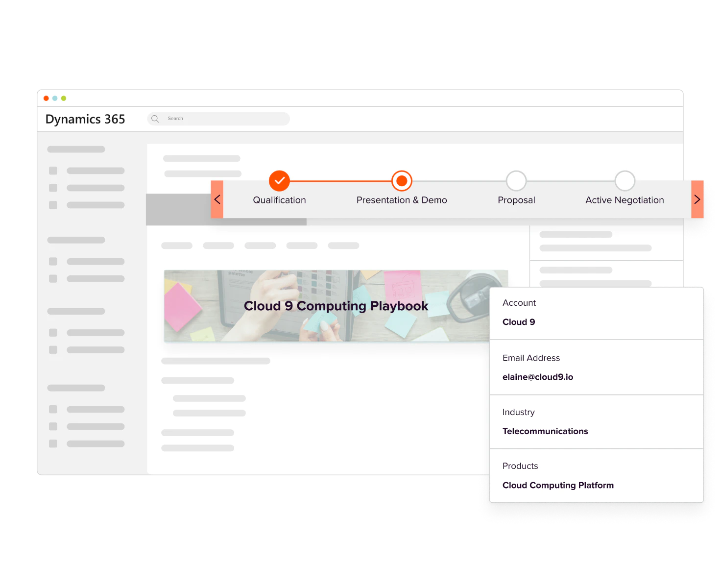 Sxreenshot of a Dynamics 365 interface.