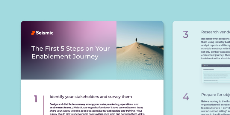 The First Five Steps on Your Enablement Journey